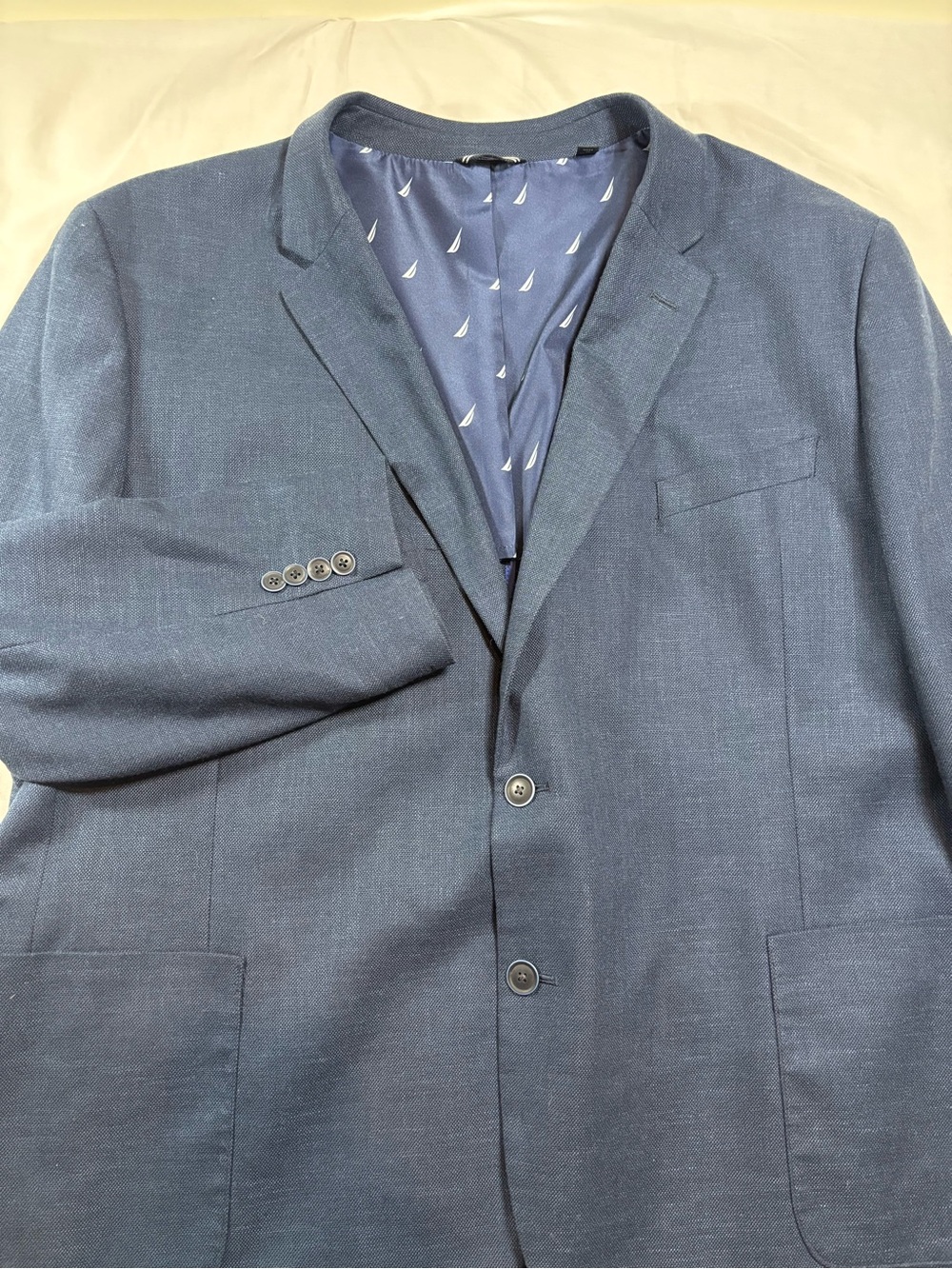 Nautica Men's Blue Blazer Sports Coat Size 52 R XXL Suit Jacket modern fit